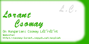 lorant csomay business card